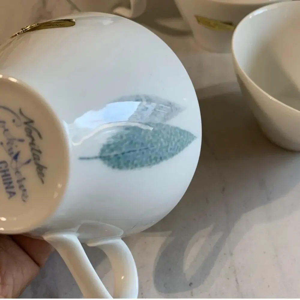 60s Japanese Noritake cook n serve tea cups (6)